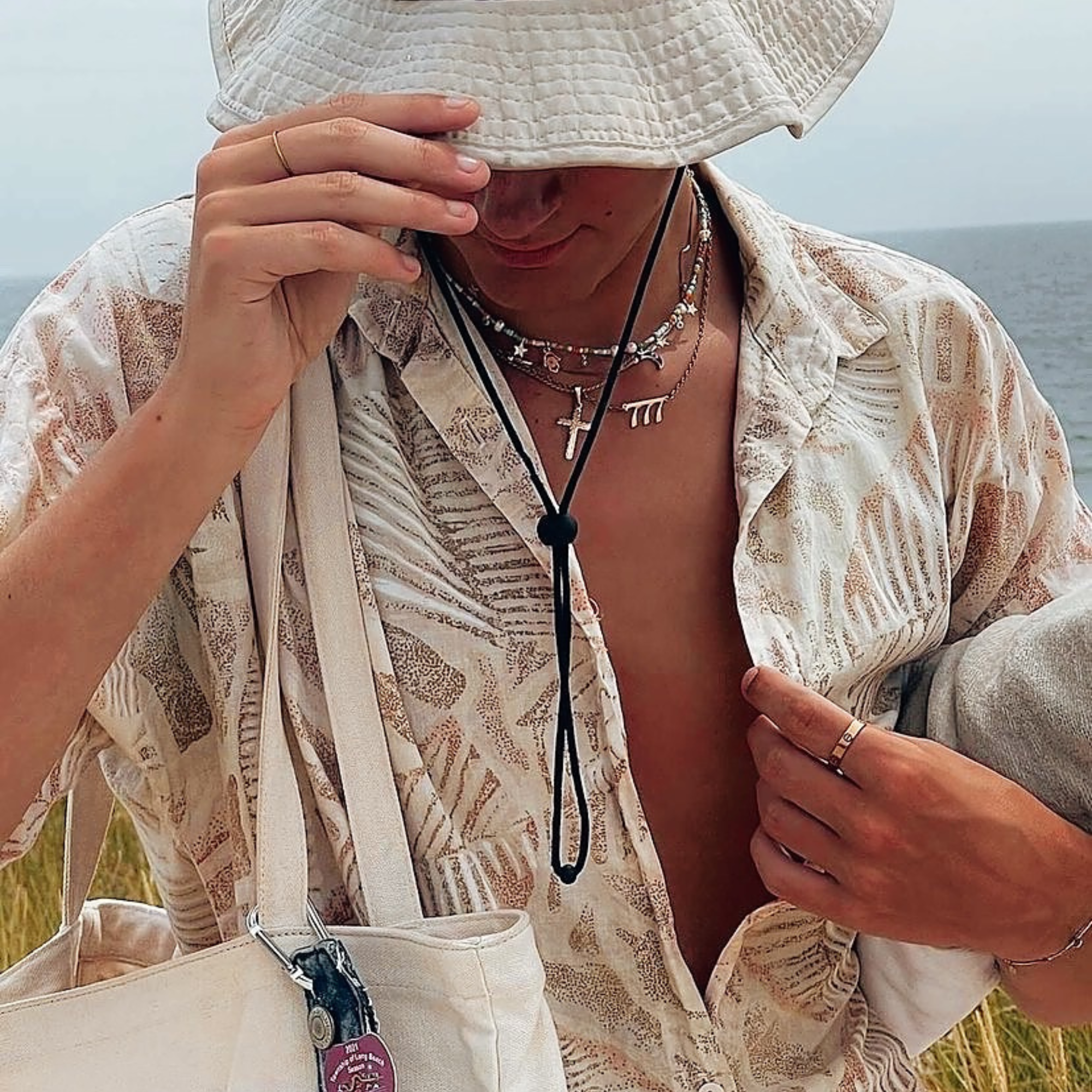 Denim Beach Badge Strap