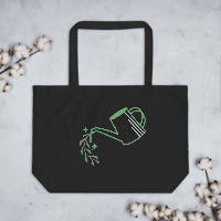 black Natural Large size organic tote book bag